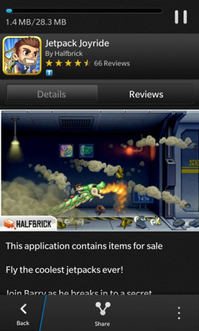 <b>Jetpack Joyride 1.3.5.41 for blackberry 10 games</b>