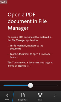 Adobe Reader 10.1.0.4 for blackberry 10 apps