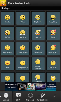 <b>Easy Smiley Pack 3.3.0.3 for BlackBerry 10 Update</b>