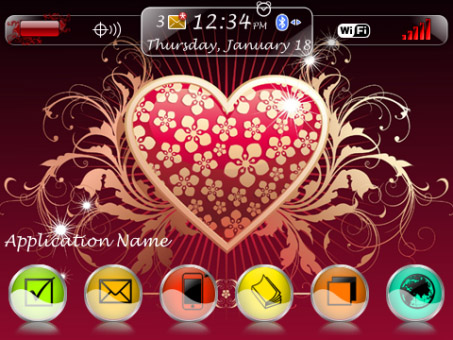 <b>Flowvec Love Theme for BB 9300, 9330 os6.0 themes</b>