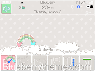 <b>Gray & Rainbows for blackberry os6 9300 themes</b>