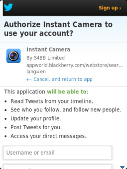 Camera for Twitter now compatible with BlackBerry Q10‏