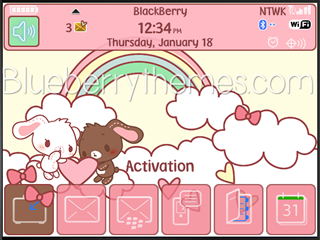 Cute Sugar Bunnies for blackberry 97xx, 9650 themes