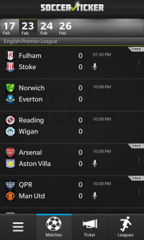 <b>Soccer Ticker 1.0.1.51 for BlackBerry 10</b>