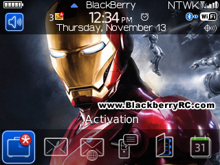 <b>Iron Man 3 for BB 8520, 9300 curve themes</b>