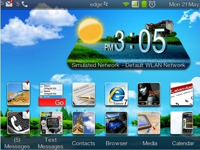 Real 3D Time for bb bold 9900 free theme