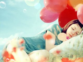 <b>Balloons and girls wallpaper</b>