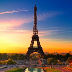 Eiffel Tower At Sunrise