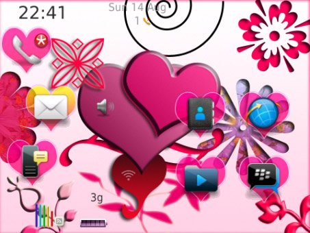 <b>Pink FlowHeart for bold 9780, 9700, 9650 themes</b>