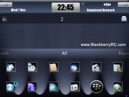 Blue Carbon 9810 theme for OS7 Devices