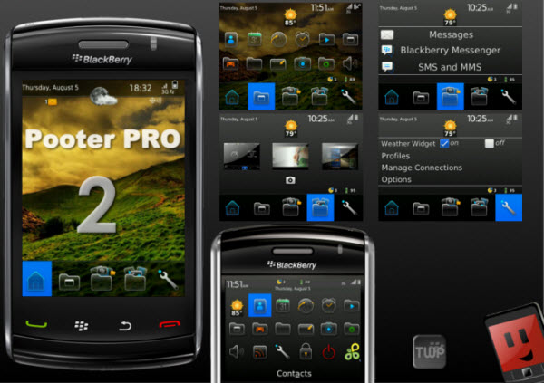 <b>Pooter PRO 2 for blackberry 9650, 97xx themes</b>