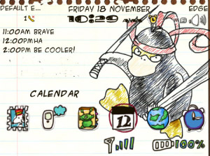Doodle Duck Ninja for 9900,9930,p9981 themes