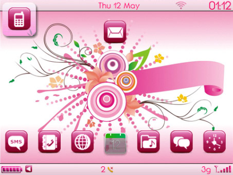 free Cyllo Pink theme for curve 9300,9330 os6