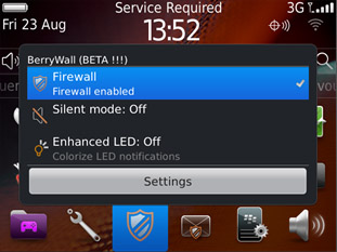 <b>BerryWall v1.2.72 for BB os6.0 - 7.x apps</b>