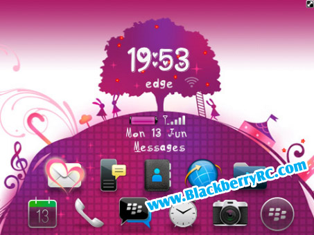 Lovely Purple World theme ( 9000 bold OS 5 )