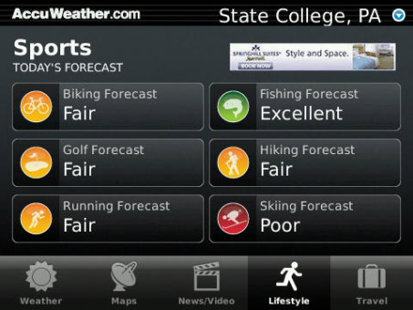<b>AccuWeather 1.4.15 for BlackBerry apps</b>