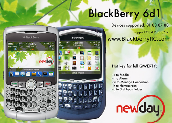 BlackBerry 6d1 theme for 81,83,87,88 models