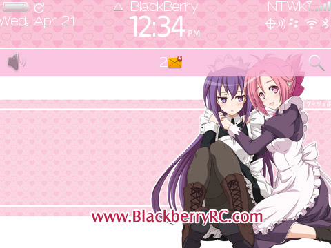 Pink Girl Cartoon theme(97xx,9650,93xx) by BlackberryRC.com