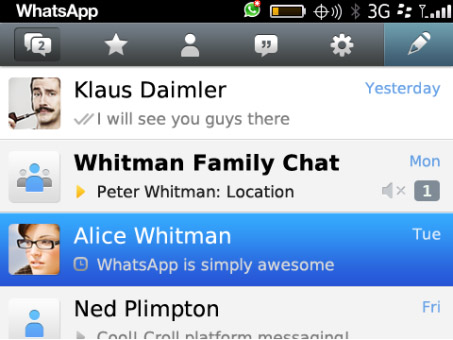 <b>WhatsApp Messenger 2.11.409 for os5.0 - 7.1</b>