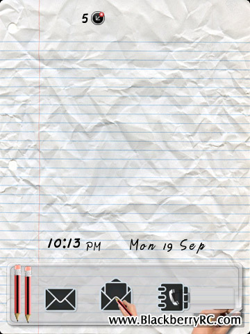 free Handwritten for BB 9800 os6.x themes