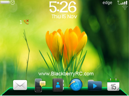 Green Dock for blackberry 99xx bold themes