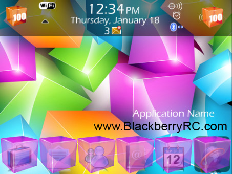 A1 Colorful Cubes Theme (9800 OS6)