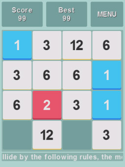 <b>2048 x Three v1.0.3 for 99xx bold game</b>