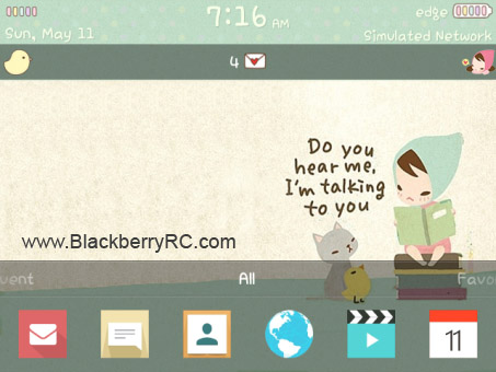 Flat Design for blackberry 9800,97xx os6 themes