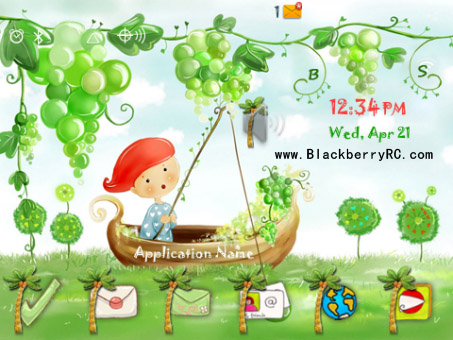 free Wonderland for blackberry bold 9900 themes