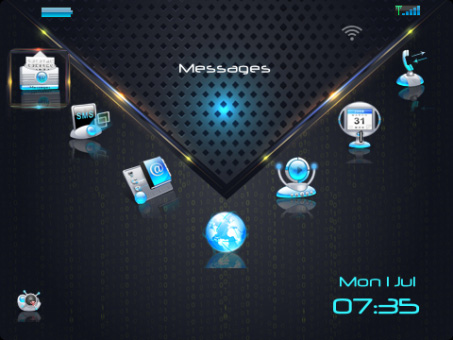 <b>Tech Metallic - HD blackberry themes</b>