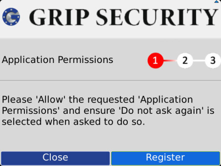 <b>GRIP SECURITY blackberry apps</b>