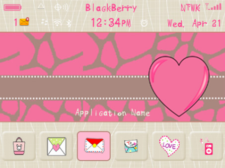 <b>Pink Love Cute blackberry themes</b>