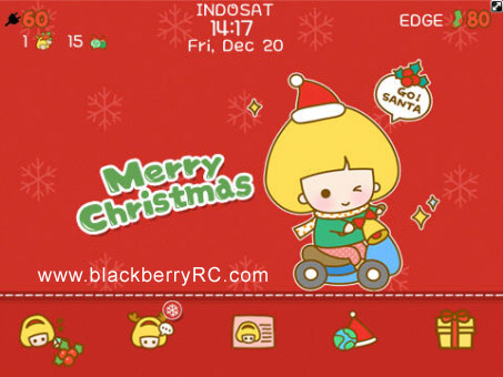 Merry Christmas for blackberry 99xx bold themes