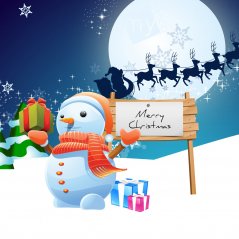 Snowman Merry Christmas passport wallpaper