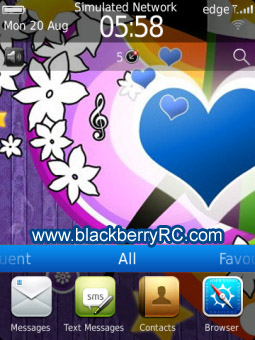 Abstract Heart for blackberry 99xx themes