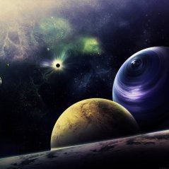 <b>stars planets blue art wallpaper</b>