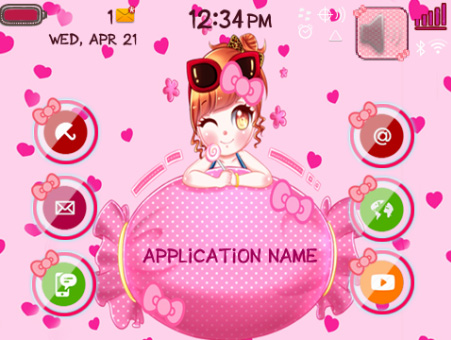 <b>Girl with Chocolate blackberry theme</b>