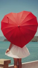 <b>Heart shaped umbrella 1440x2560 wallpaper</b>