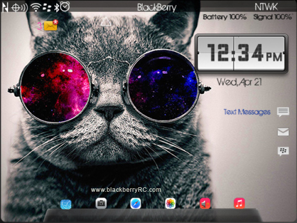 <b>Hello Mr.CAT blackberry theme(os7 99xx)</b>