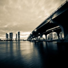 <b>Storm Skyview Bridge Long Over River</b>