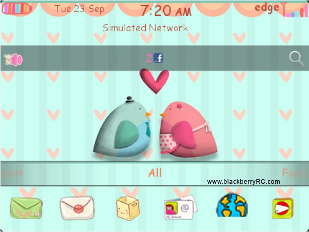 <b>free Winsome Birds 99xx blackberry models theme</b>