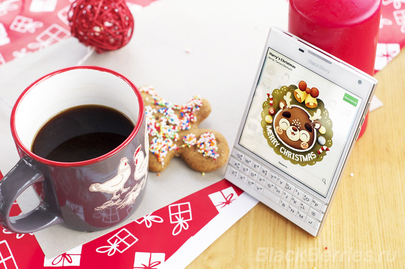 BlackBerry BBM free Christmas New Years face sticker