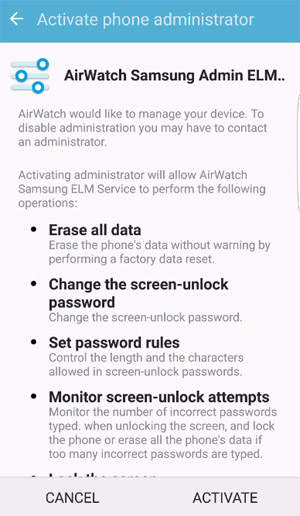 <b>AirWatch Agent for blackberry android apps</b>