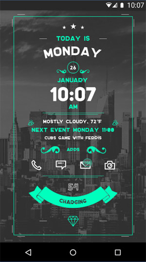 <b>Zooper Widget for blackberry keyone desktop theme</b>