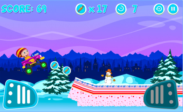 <b>Monster Truck snow for kids : Candy Christmas Gam</b>