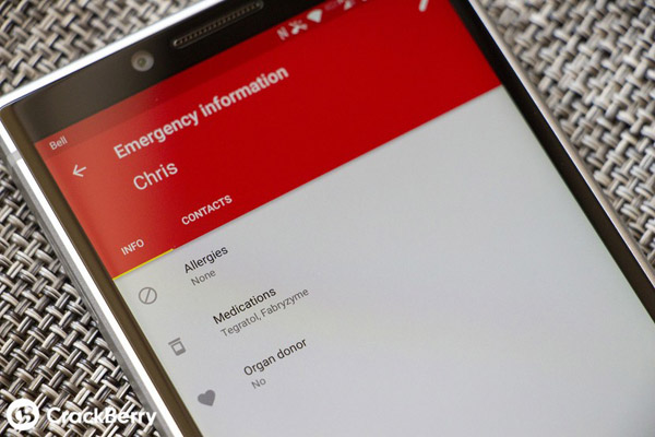<b>How to add emergency contact info on the BlackBer</b>